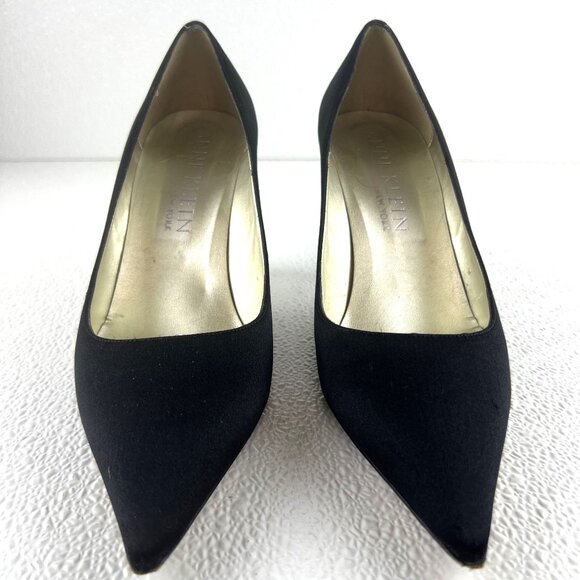 Anne Klein New York Preppy Sexy Professional Women 9.5M Black Pointed Toe Heels - Picture 2 of 16